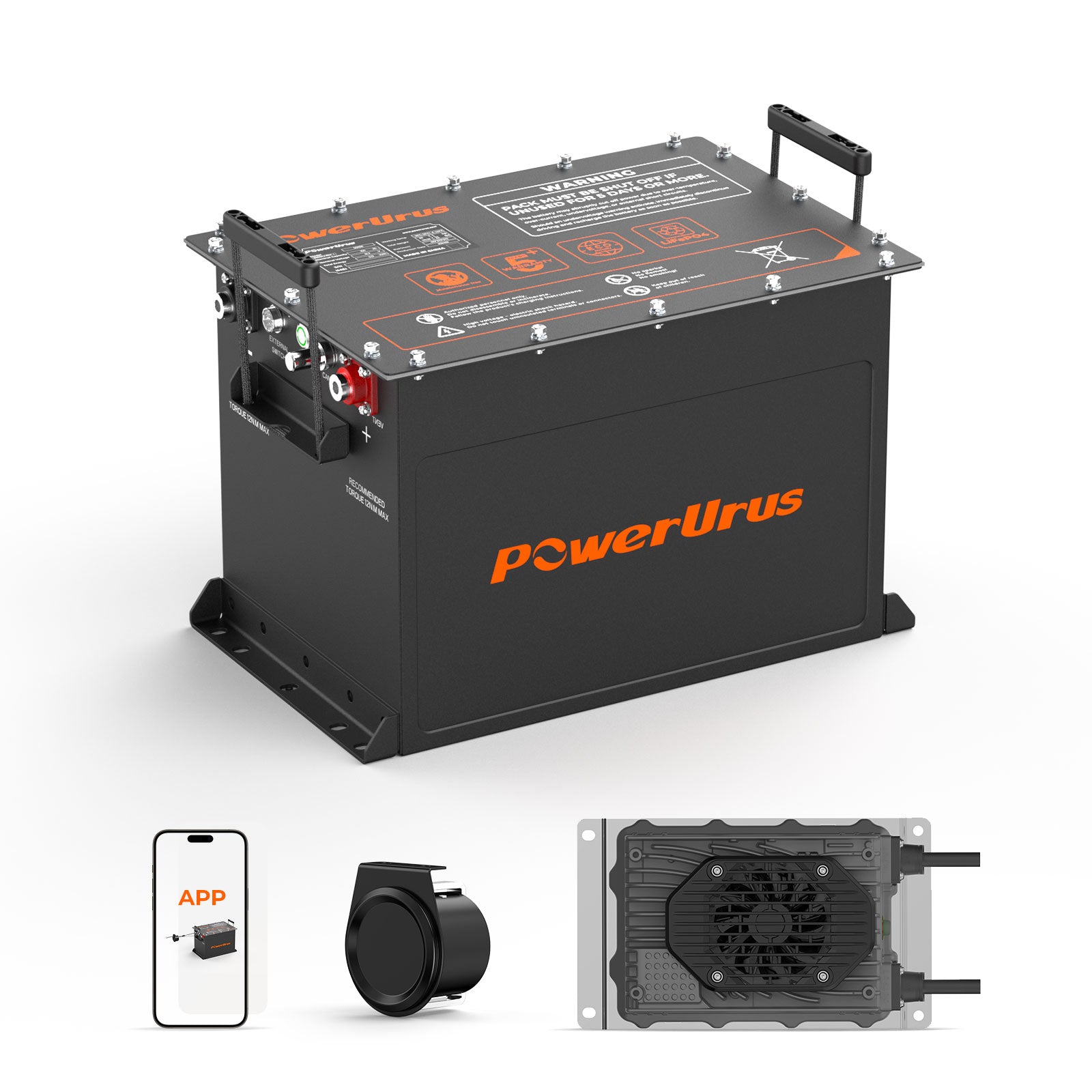 48V 105Ah LiFePO4 Golf Cart Battery with Accessories