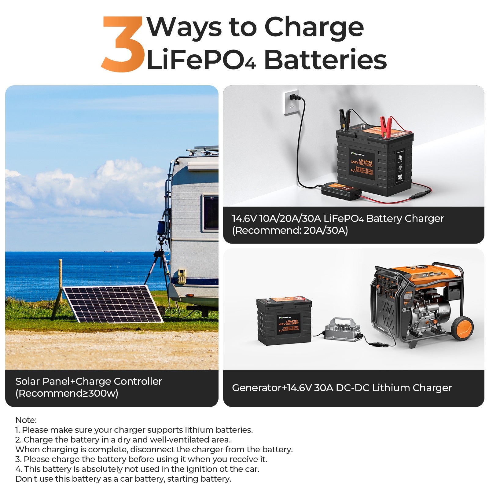 12v Lifepo4 Battery charging method