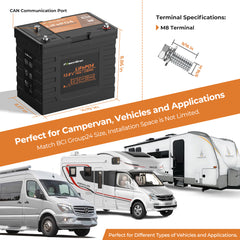 12V LiFepo4 battery Size