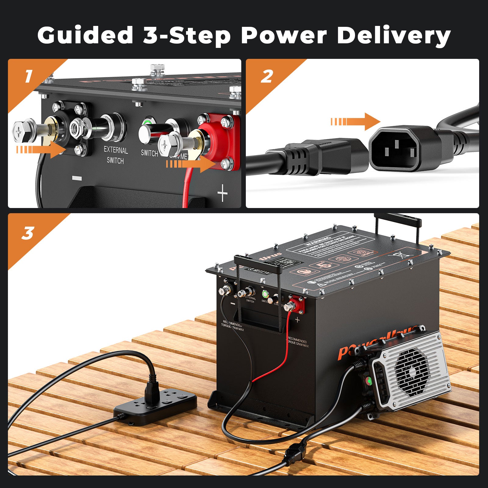 48V- 15A lithium battery charger step