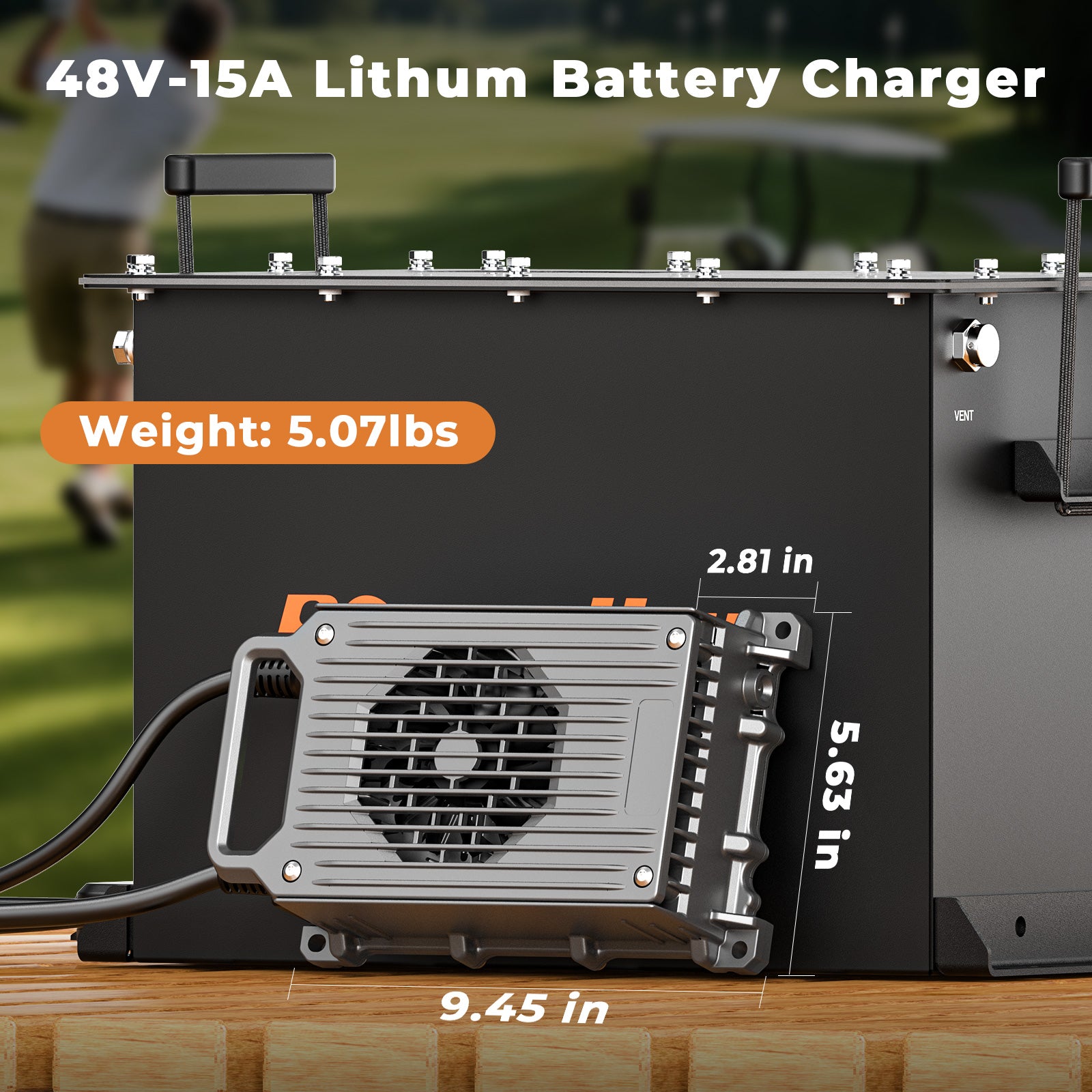 48V- 15A lithium battery charger size