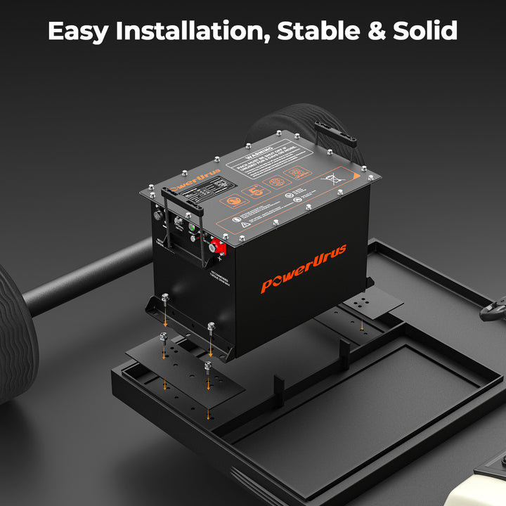 48V 100Ah golf cart battery bracket - ezgo-txt