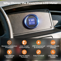 48v Lithium golf cart battery LCD Meter