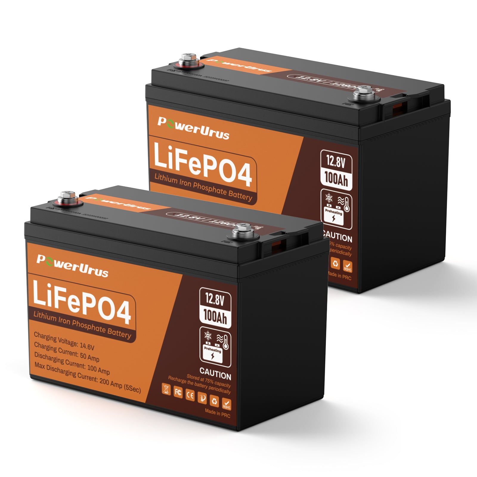 2 12V 100Ah Lithium battery