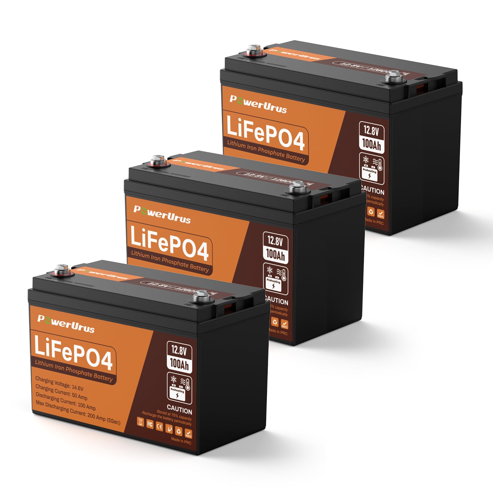 3 12V 100Ah Lithium iron phosphate battery
