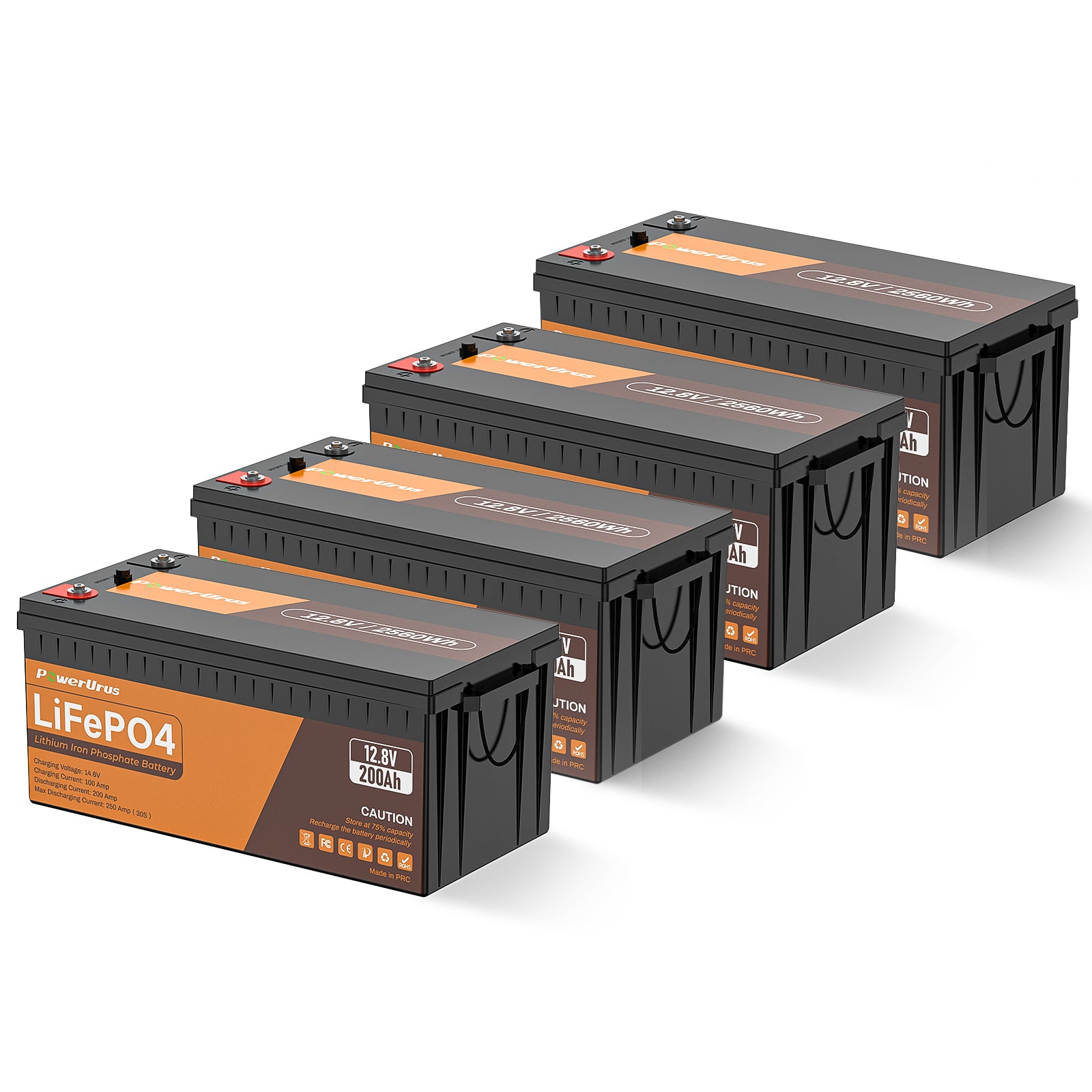 4 12V 200Ah Lithium iron phosphate battery