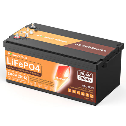 PowerUrus 36V 100Ah LiFePO4 Lithium Golf Cart Battery