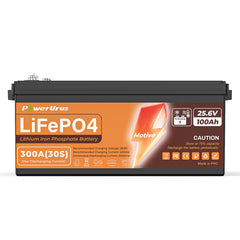 PowerUrus 24V 100Ah Motive Series Self-Heating LiFePO4 Lithium Battery