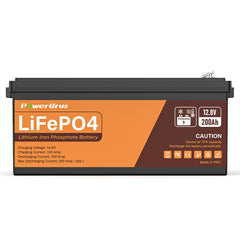 PowerUrus 12V 200Ah Self-Heating LiFePO4 Lithium Battery