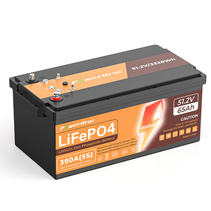 PowerUrus 51.2V 65Ah LiFePO4 Lithium Golf Cart Battery