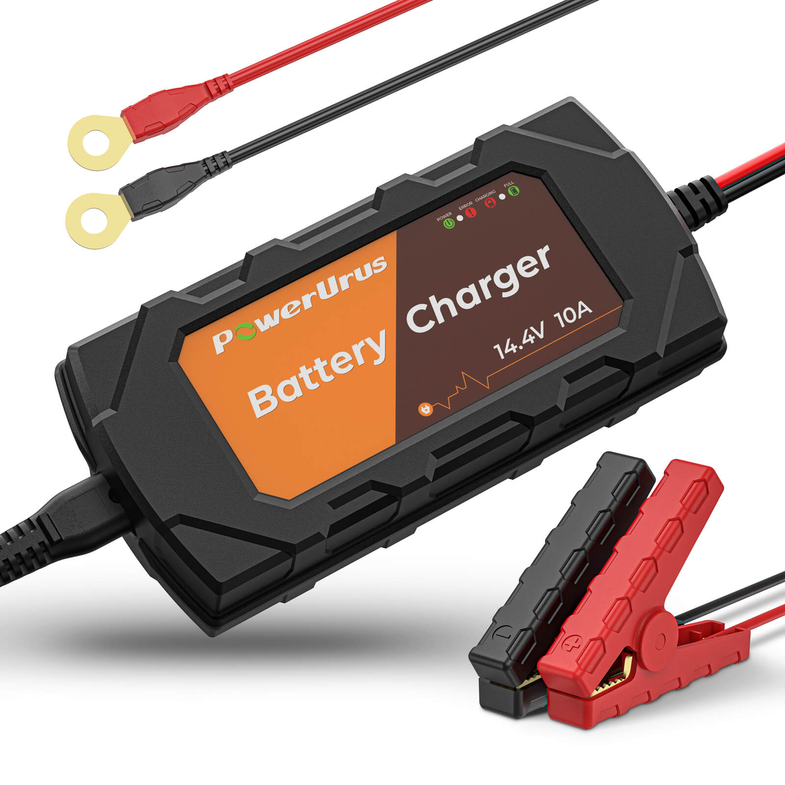 PowerUrus 12V 100AH LiFePO4 Deep Cycle Rechargeable Battery with 14.4V 10A Charger