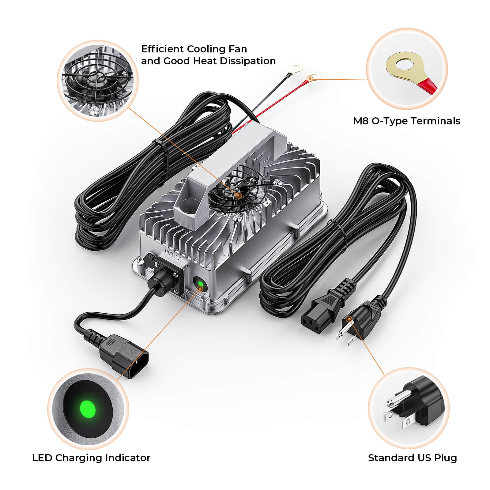 14.6V-30A E8 LiFePO4 Battery charger