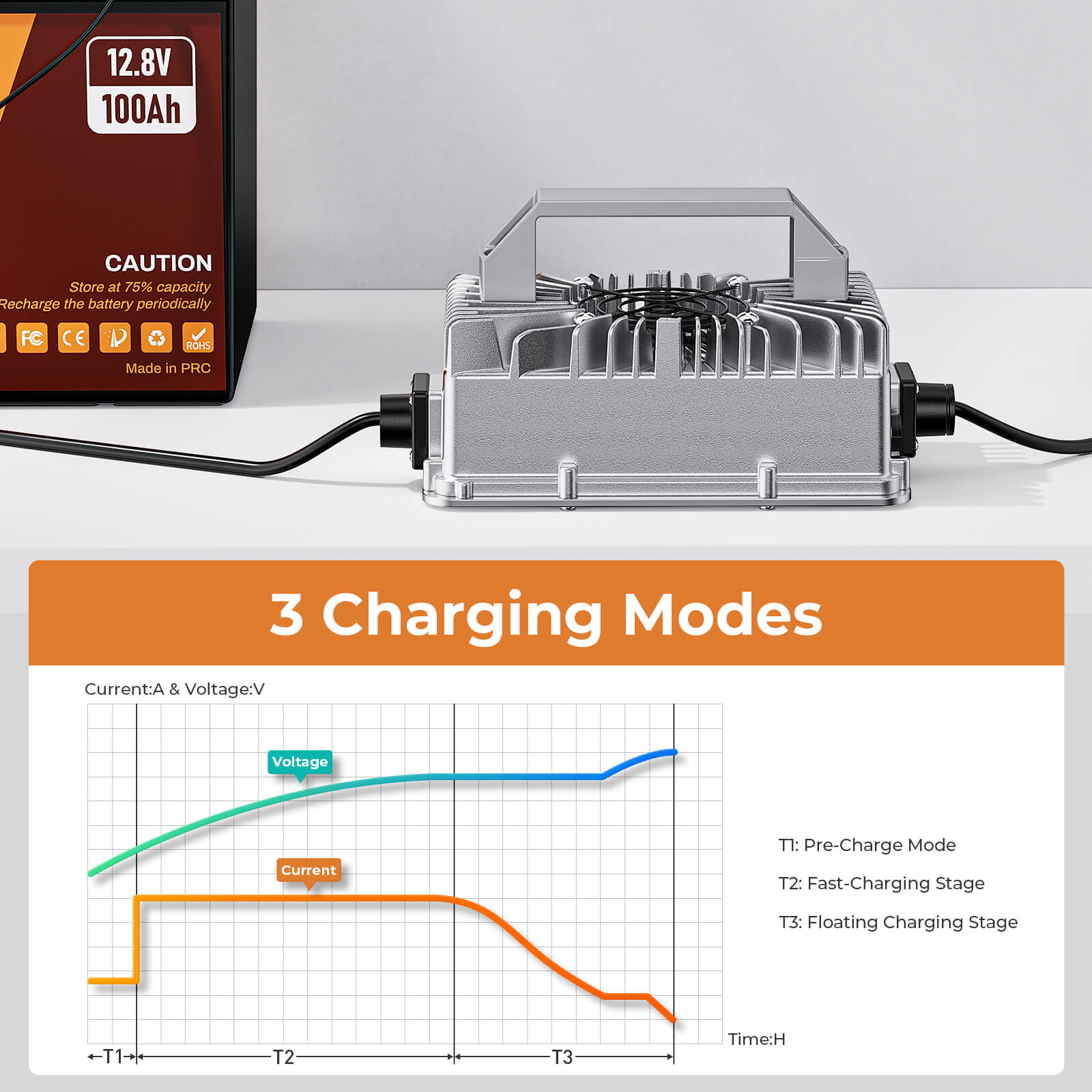 14.6V-30A E8 LiFePO4 Battery charger