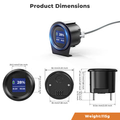 48v Lithium golf cart battery LCD Meter