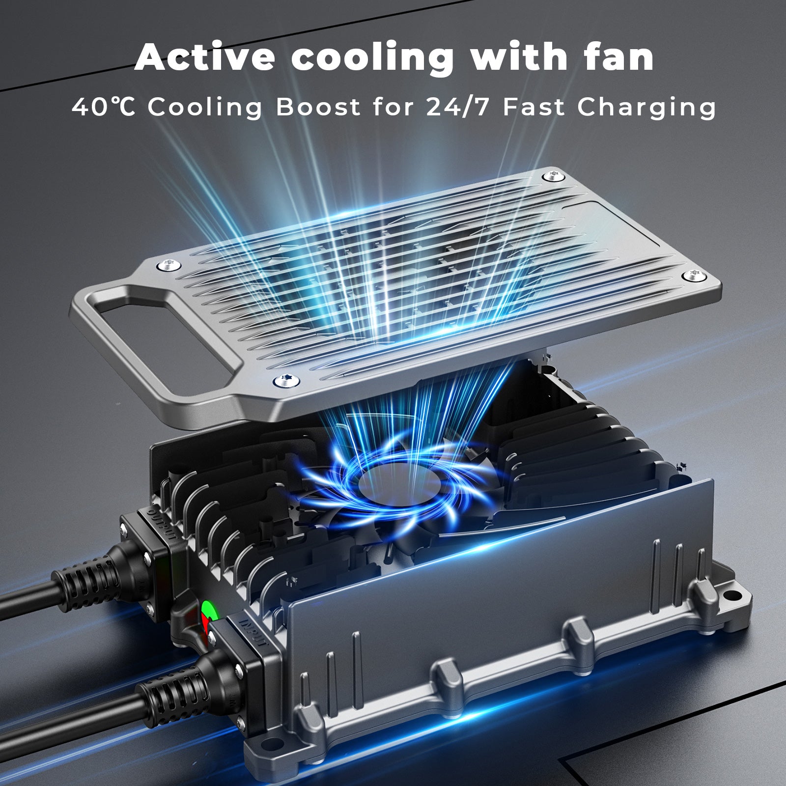  lithium  battery charger  cooling fan