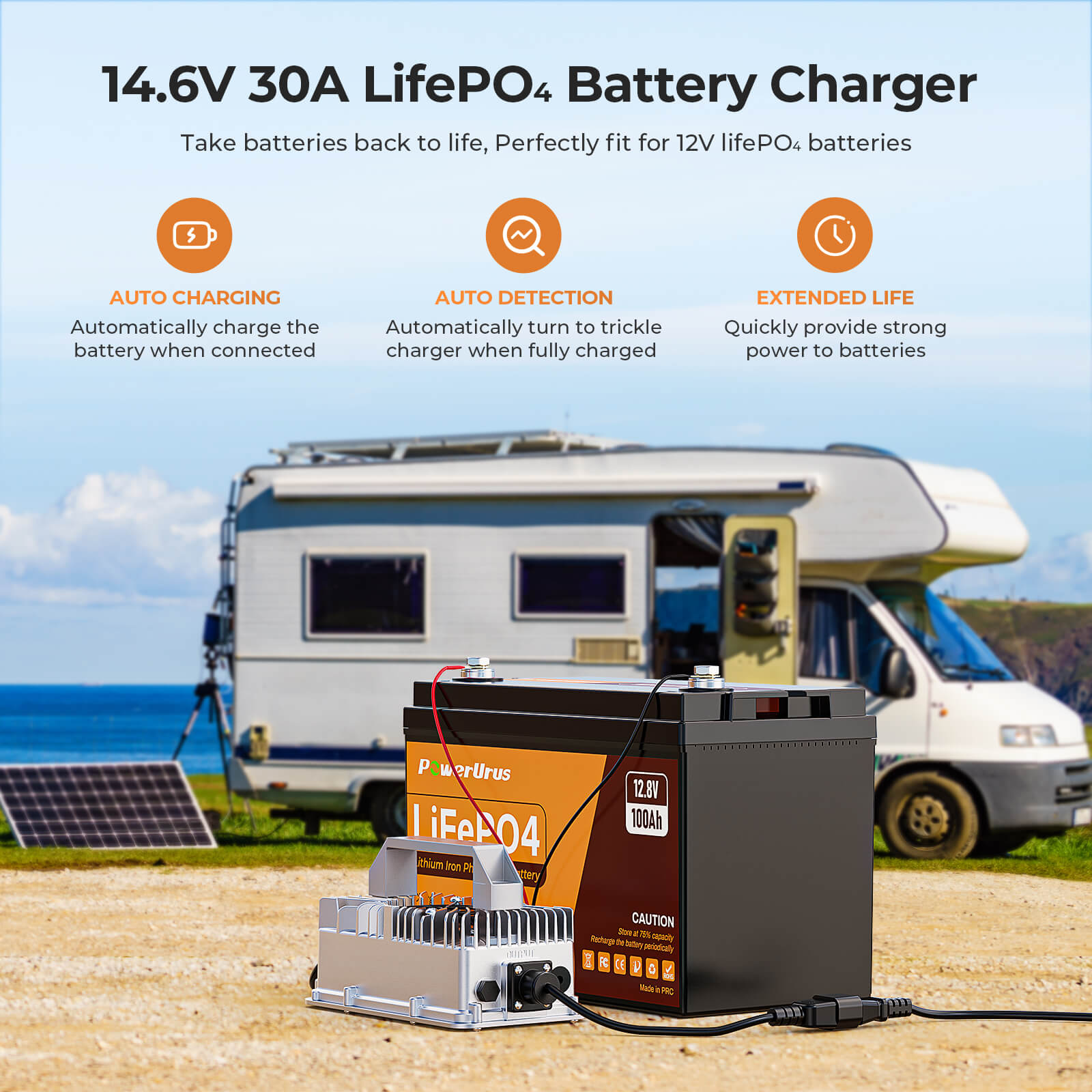 14.6V-30A E8 LiFePO4 Battery charger