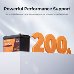 PowerUrus 12V 100Ah LiFePO4 Lithium Battery