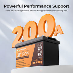 PowerUrus 12V 100Ah Self-Heating  LiFePO4 Lithium Battery