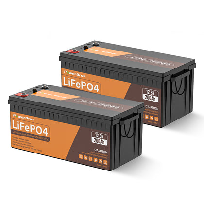 PowerUrus 12V 200AH LiFePO4 Deep Cycle Rechargeable Battery