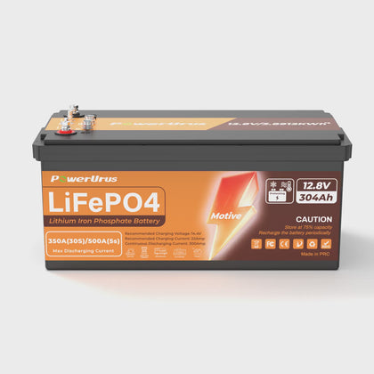 PowerUrus 12V 300Ah Self-Heating LiFePO4 Lithium Battery