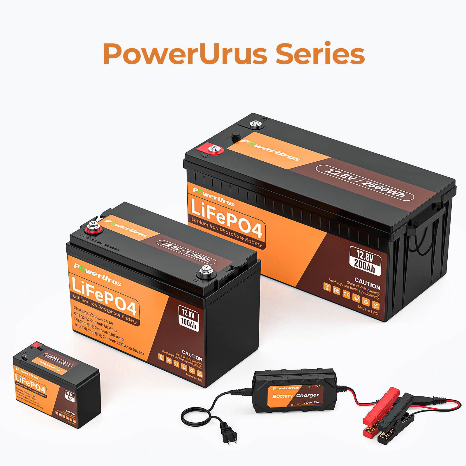 PowerUrus 14.4V-10A LiFePO4 battery charger